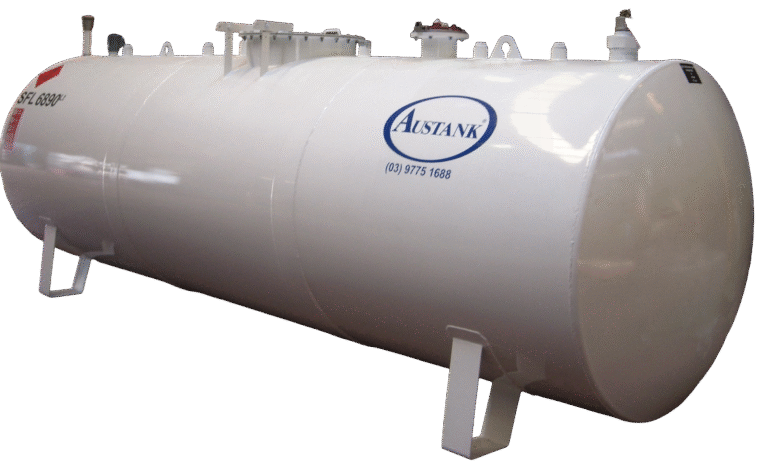 Standard Tank On Ground Self-bunded cylindrical standard tank for Petrol – austank.com.au